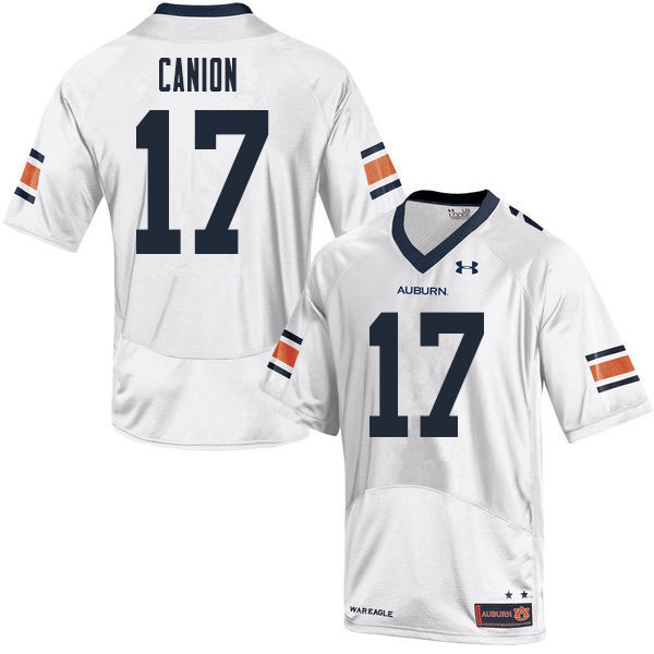 Men's Auburn Tigers #17 Elijah Canion White 2020 College Stitched Football Jersey
